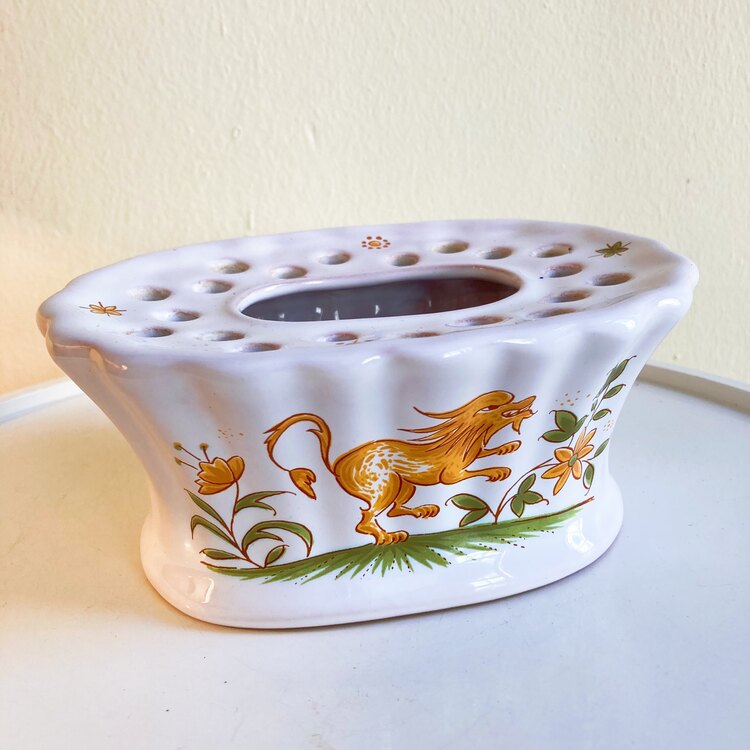 60’s Ceramic Ikebana Vase from France