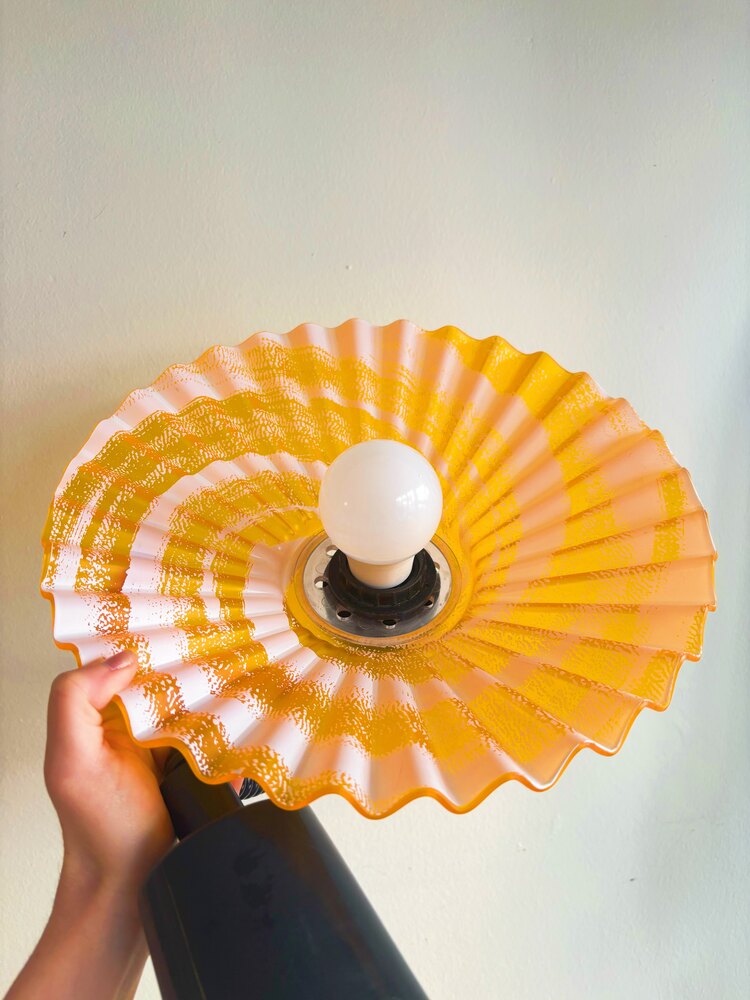90’s Pop Art Orange Plexy Ceiling Lamp