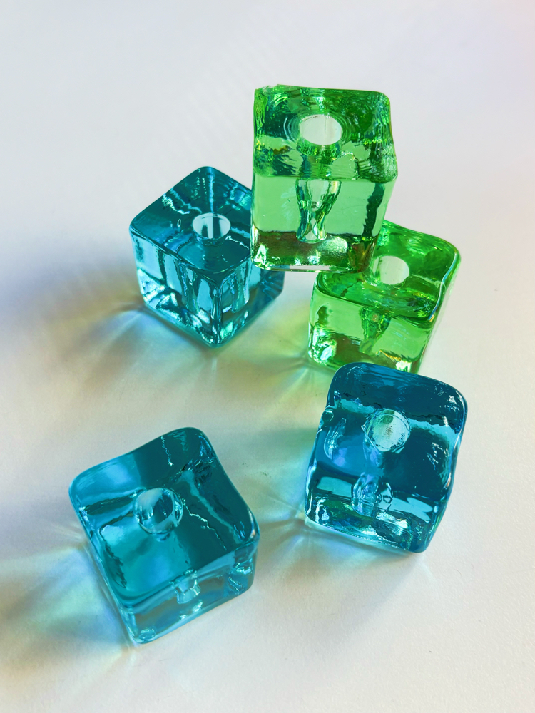 Ice Cube Glass Candleholders