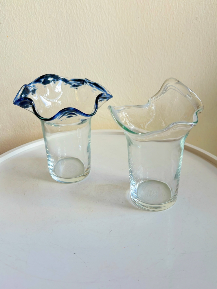 Hand Blown Glass Abstract Vases