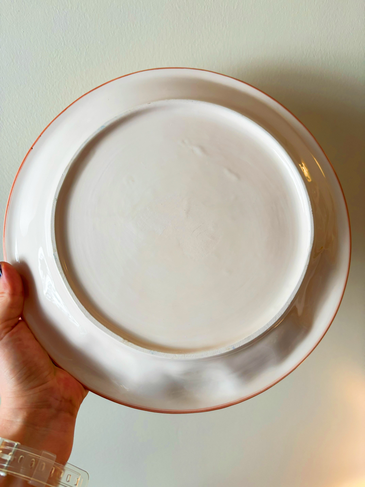Italian Lemon Embossed Handmade Ceramic Plate 
