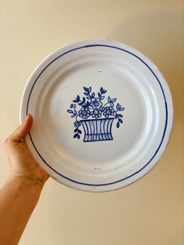70’s Flower Pot Wall Plate from Portugal