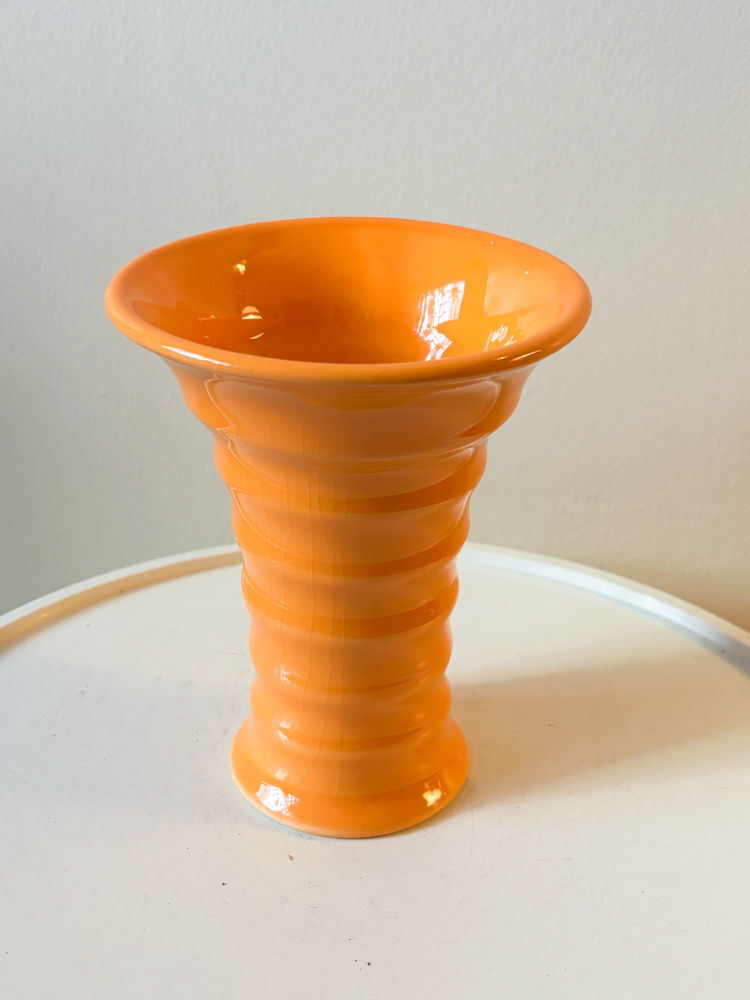 90’s Gorbon Orange Ceramic Vase