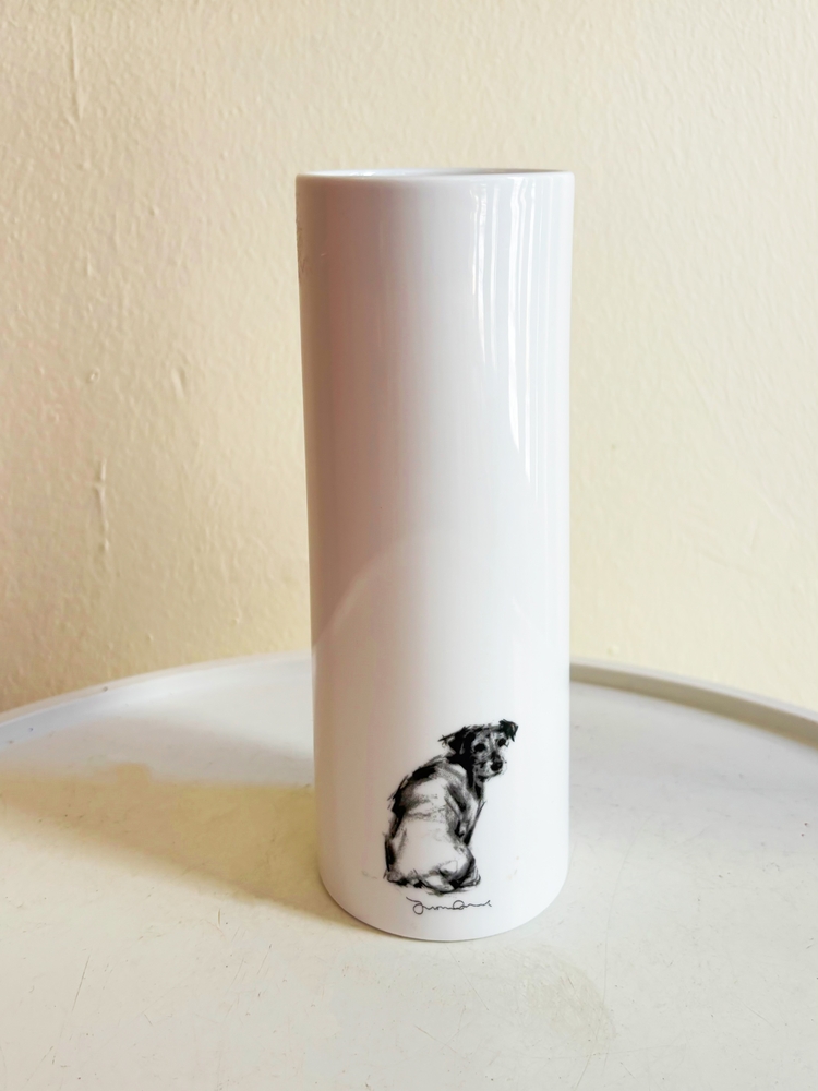 Terrier Porcelain Vase