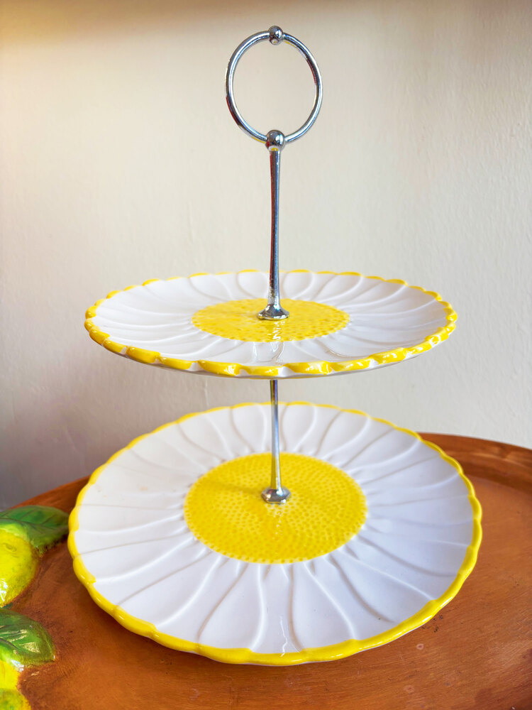 Ceramic Daisy Serving Plate