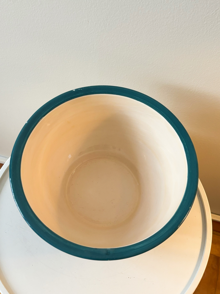 90’s Handmade Large Ceramic Fruit Bowl 