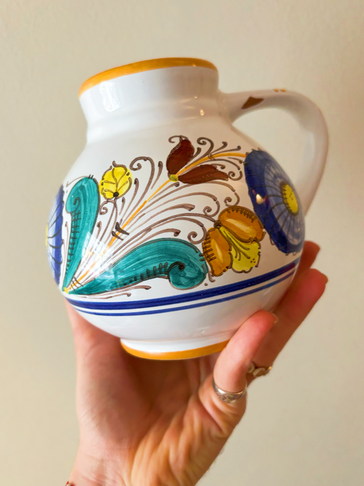 70’s Italian Handmade Ceramic Jug