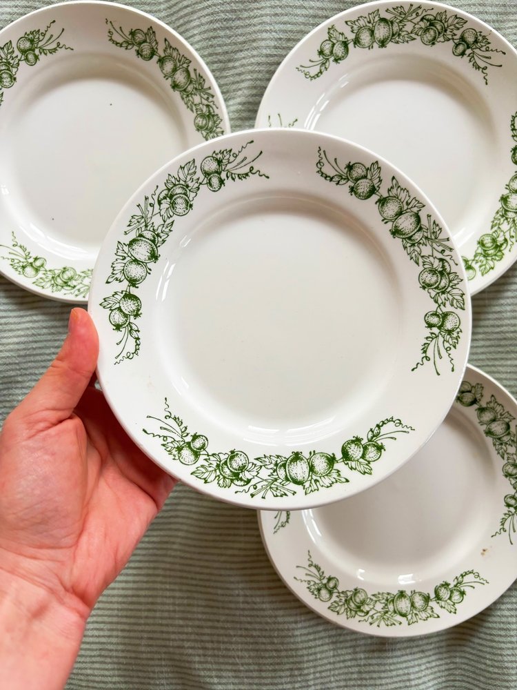 70’s Green Fruits Rustic Plates