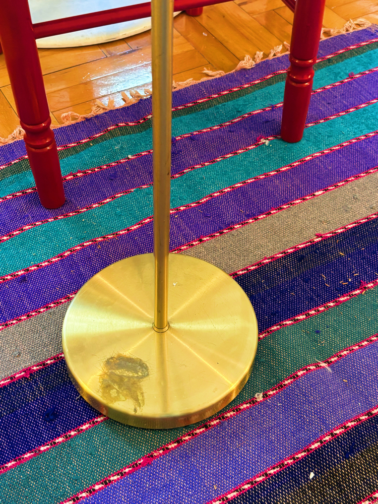 80’s Cobalt Blue & Brass Floor Lamp 