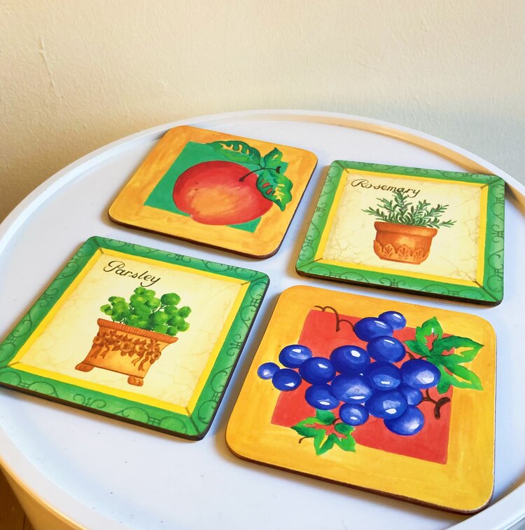 Vintage Cork Coasters