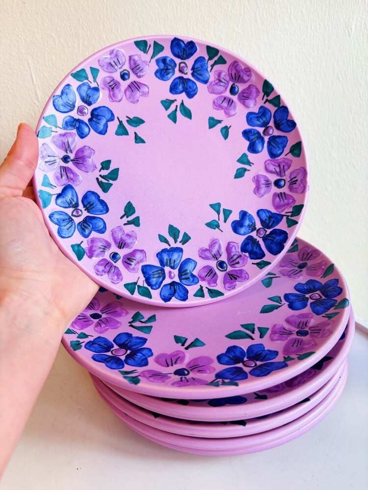 80’s Lilac Gorbon Plates 