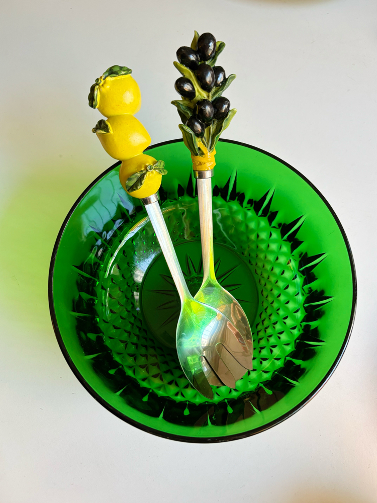 Lemon & Olive Salad Servers