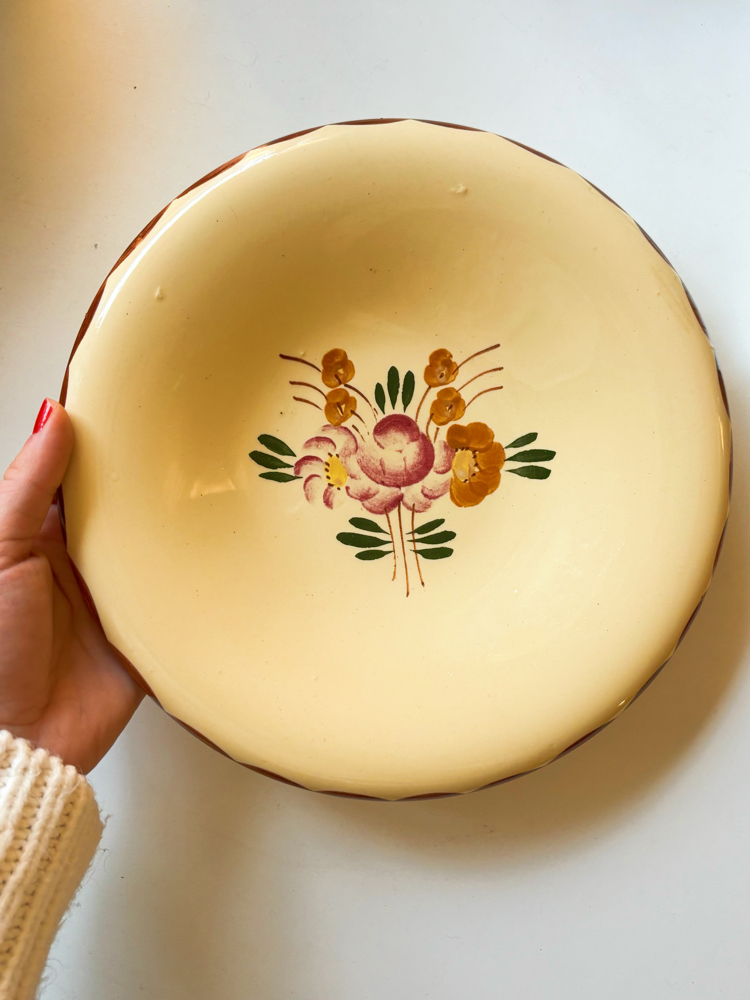 60’s French Longchamp Handpainted Wall Plate