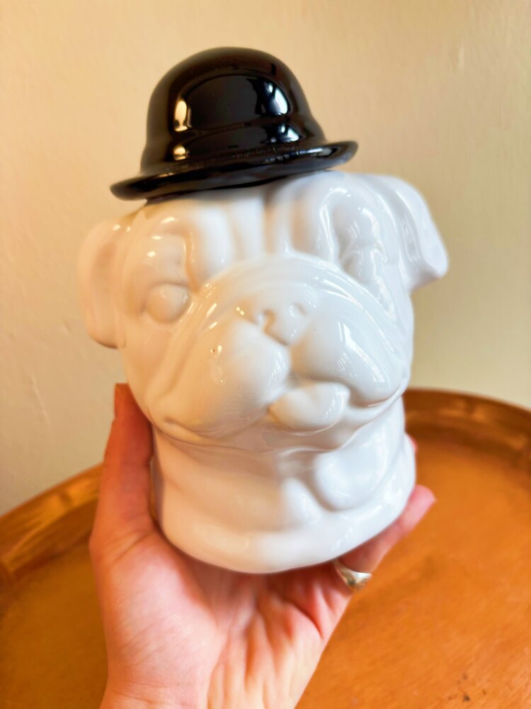 Ceramic French Bulldog Penny Bank
