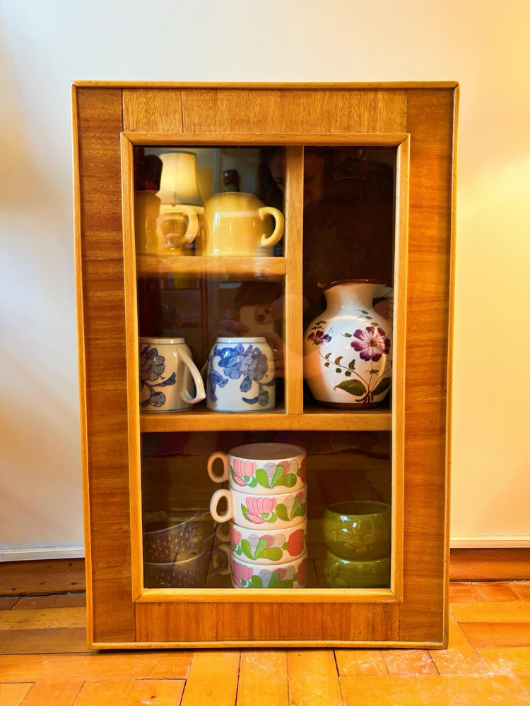 60’s Wood + Glass Display Cabinet