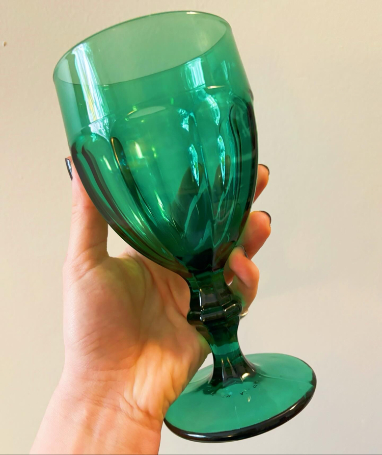 80’s American Duralite Colorful Glass Goblets 
