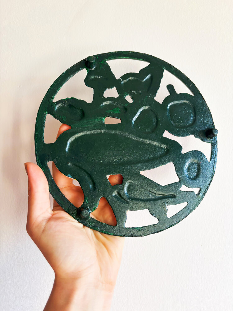 70’s French Cast Iron Vegetable Trivet 