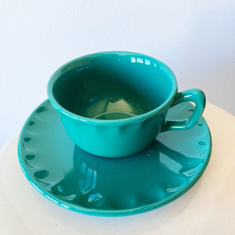 80’s Petrol Green Eczacibasi Teacups