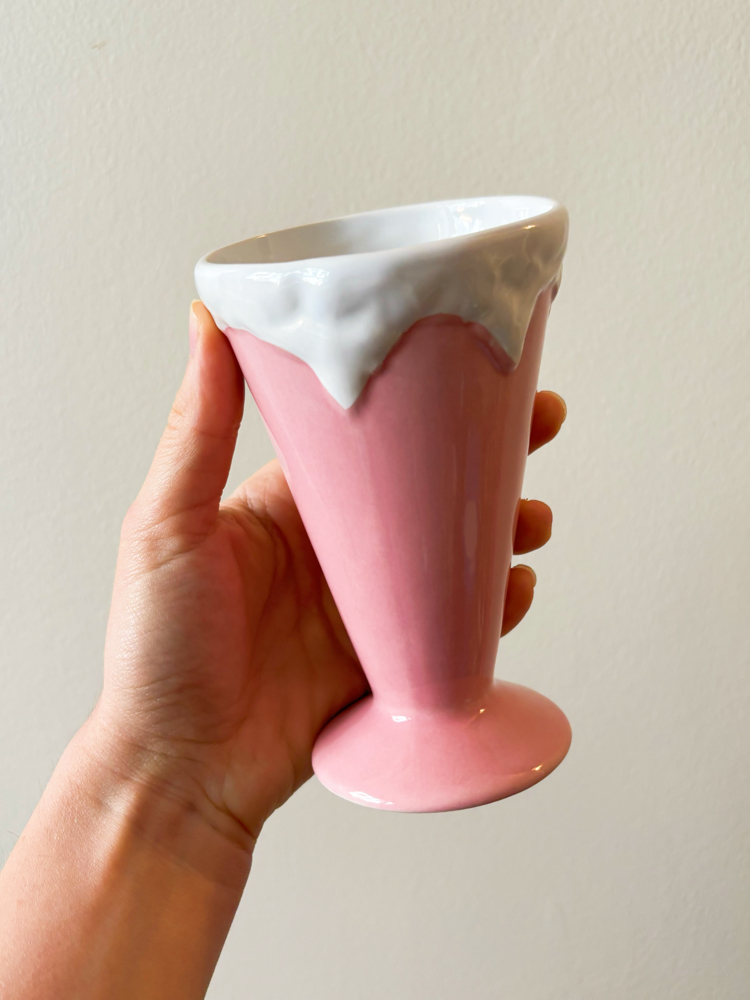 Pink Ice Cream Dessert Cups
