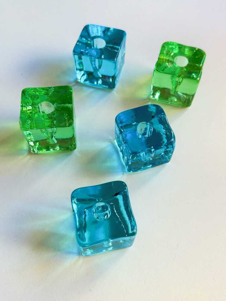 Ice Cube Glass Candleholders