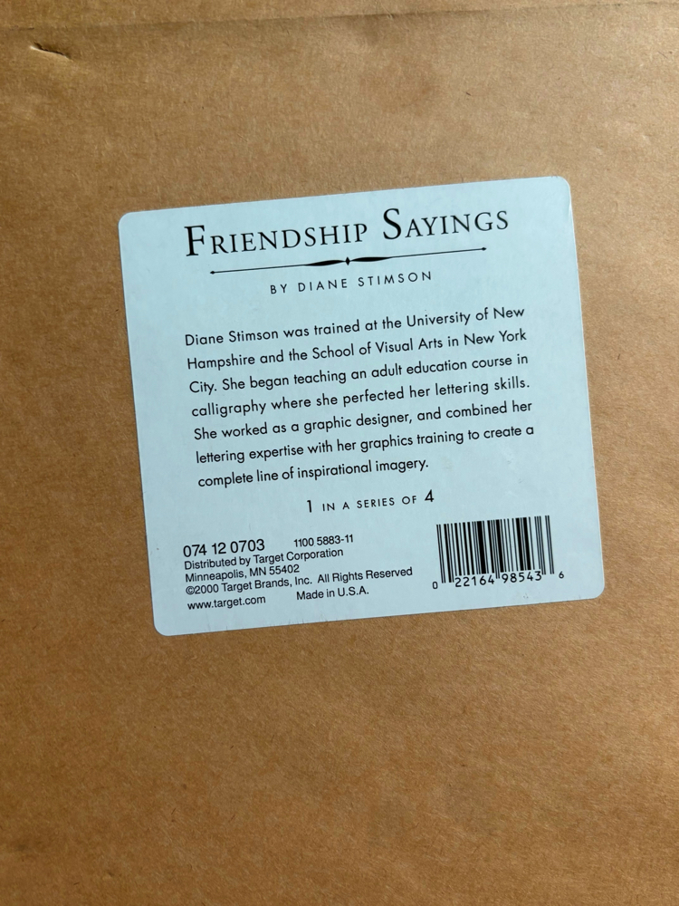 “Friendship Sayings: Love” Framed Art 