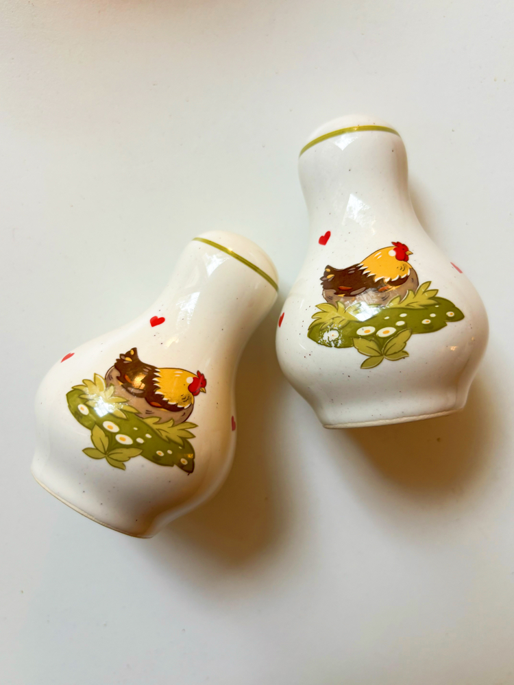 Vintage German Farmhouse Salt and Pepper Shakers
