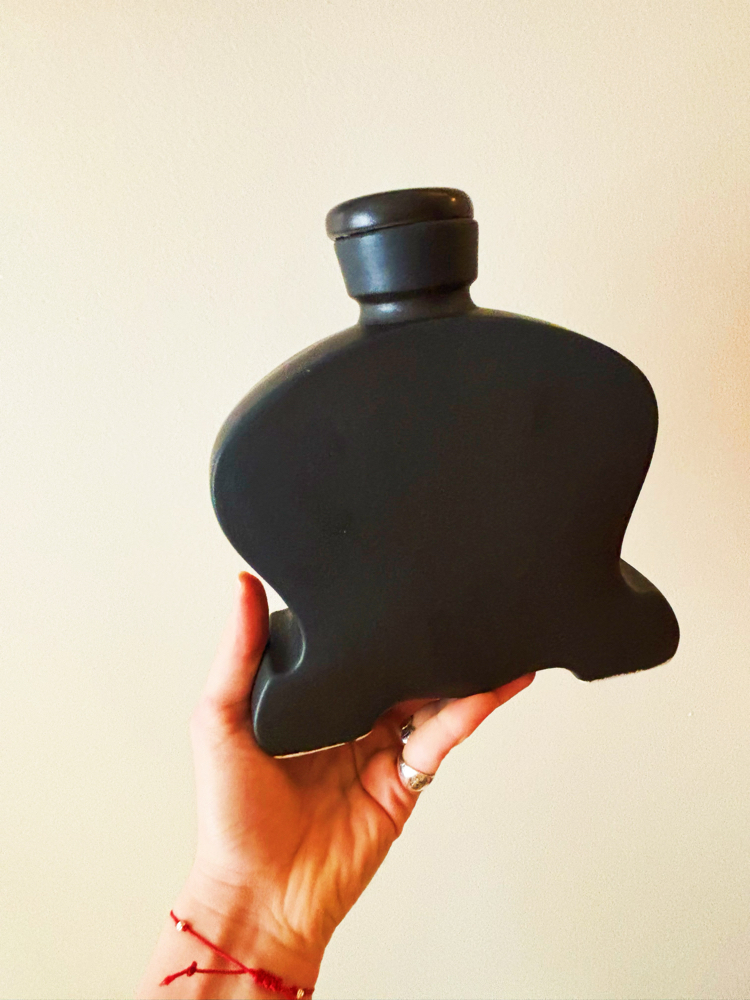 60’s German Art-Deco Black Liquor Bottle 