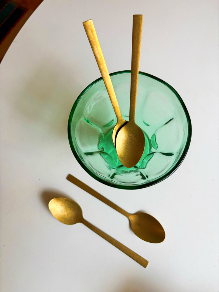 Vintage Brass Dessert Spoons