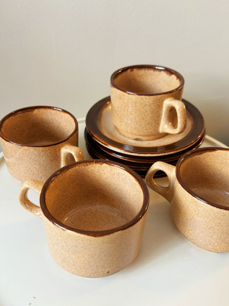 80’s German Stoneware Teacups