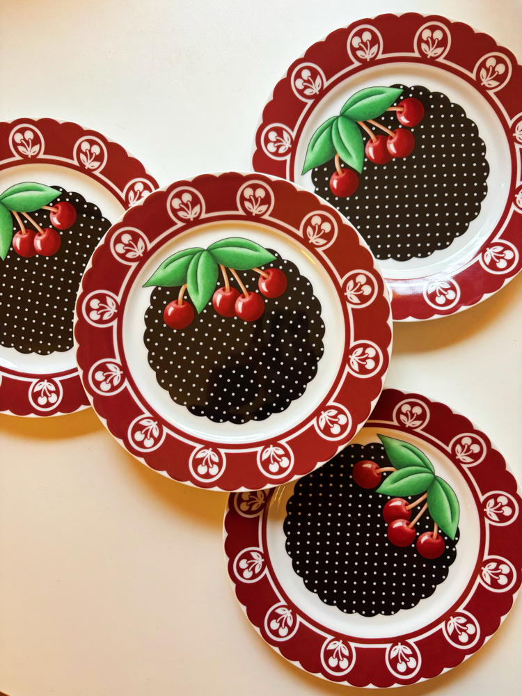 2001 Mary Engelbreit Porcelain Cherry Plates