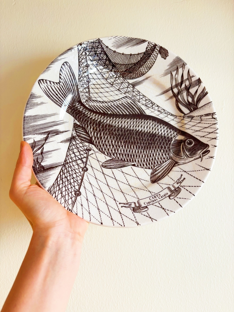 70’s English Ironstone Fish Wall Plate