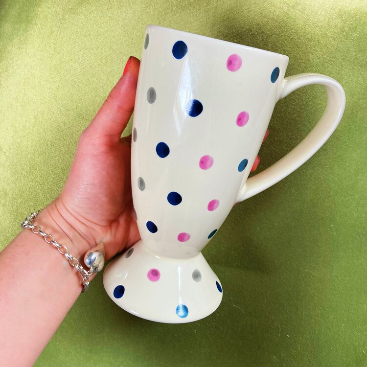 Polka Dot Tall Mug by Whittard Chelsea