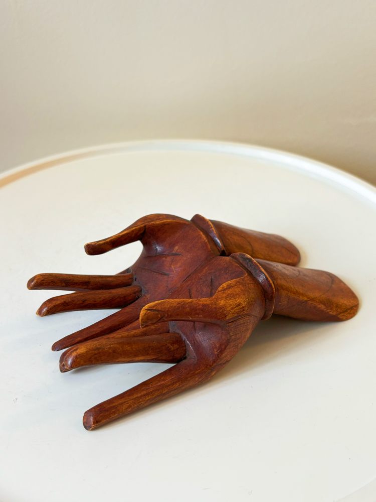 Handmade Wooden Hand Sculpture