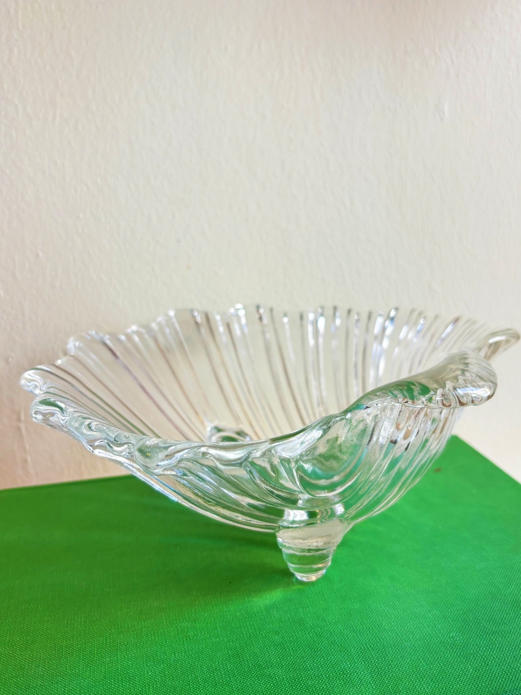 80’s German Crystal Seashell Bowl