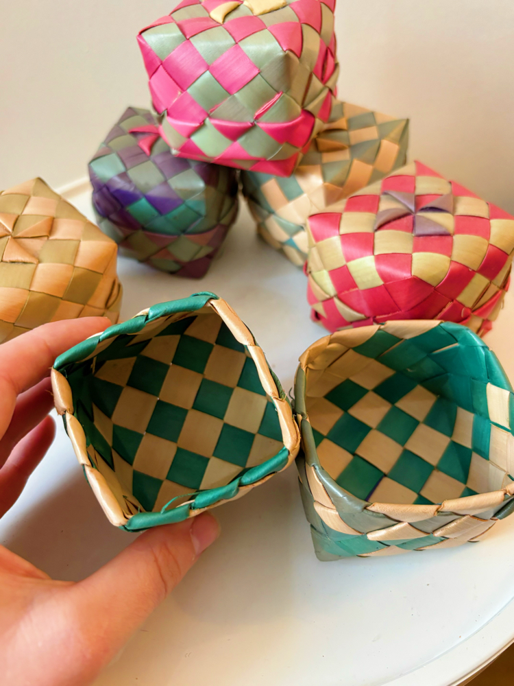 Handmade Cambodian Bamboo Boxes 