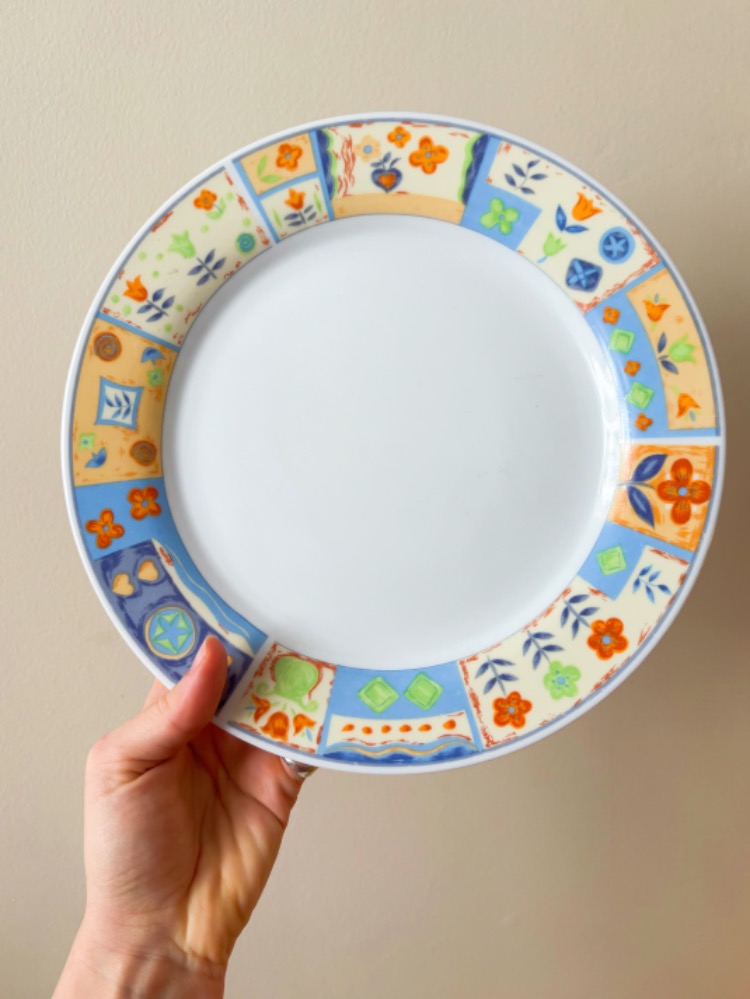 90's Floral Porcelain Plate Set 