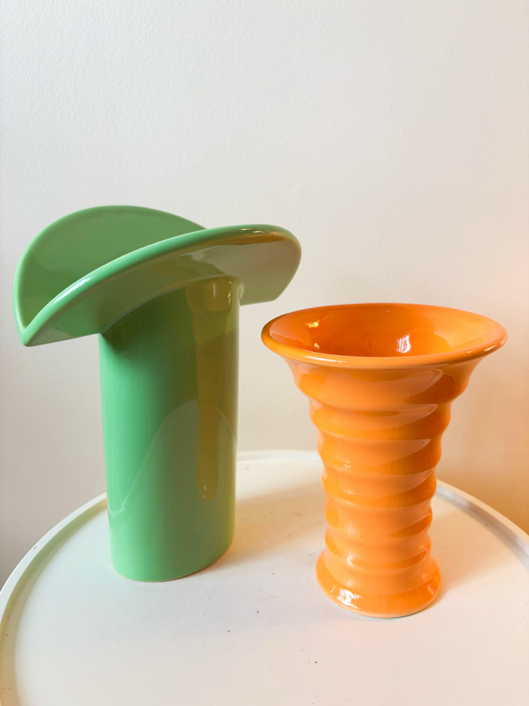 90’s Green Mushroom Vase