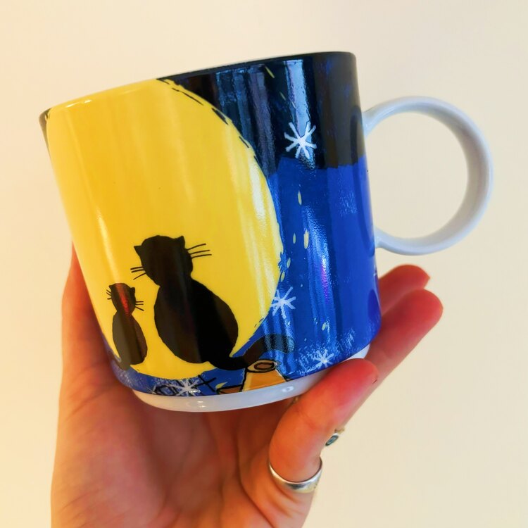 “Cats Night Out” Porcelain Mugs