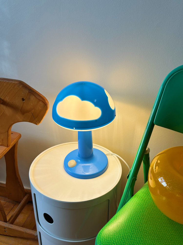 00’s Blue Mushroom Cloud Lamp 