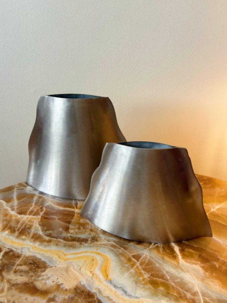 Stainless Steel Curvy Vases