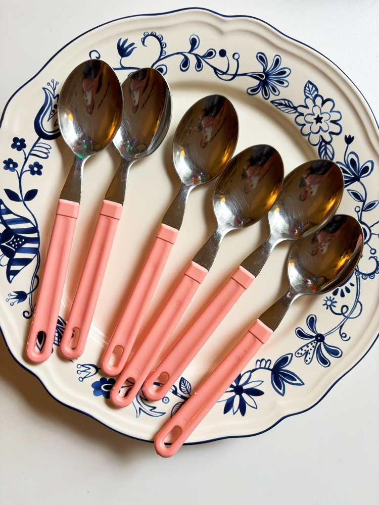 80’s Bubblegum Pink Cutlery Set 