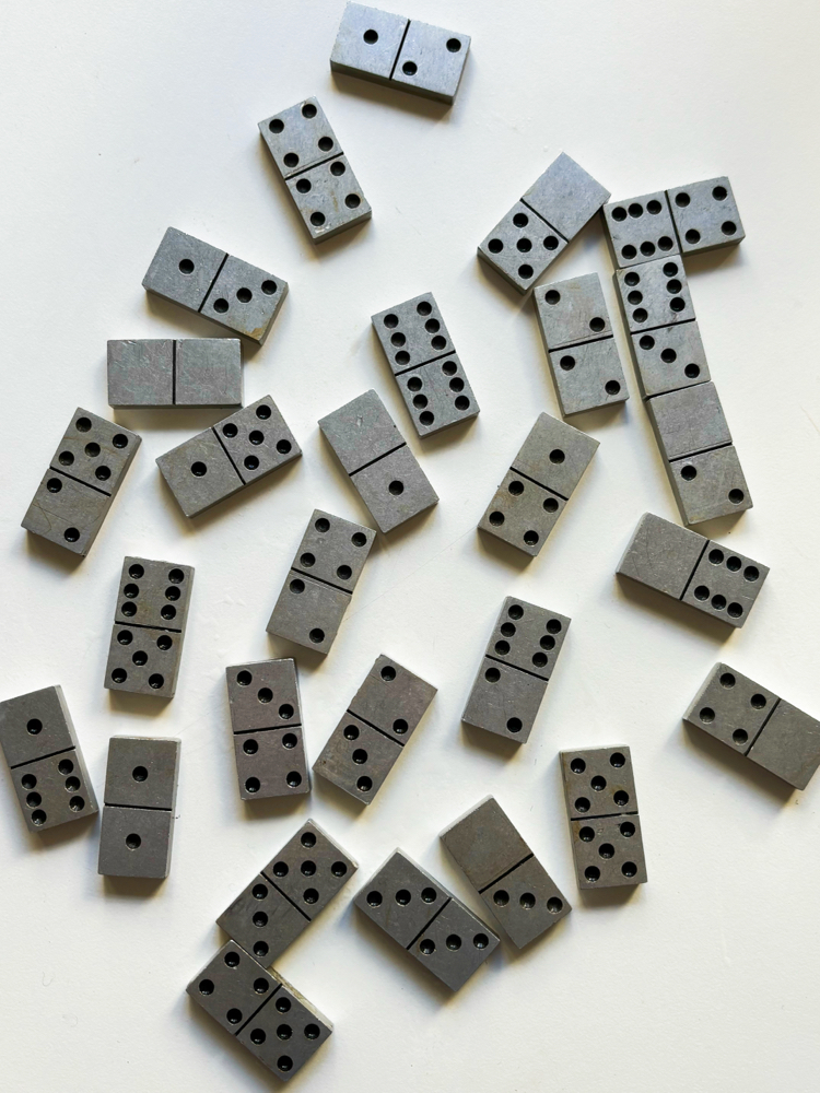 70’s Steel Domino Set