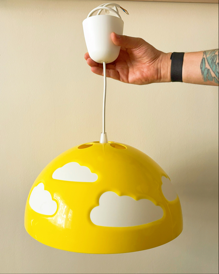 00’s Ikea Yellow Cloud Ceiling Lamp 