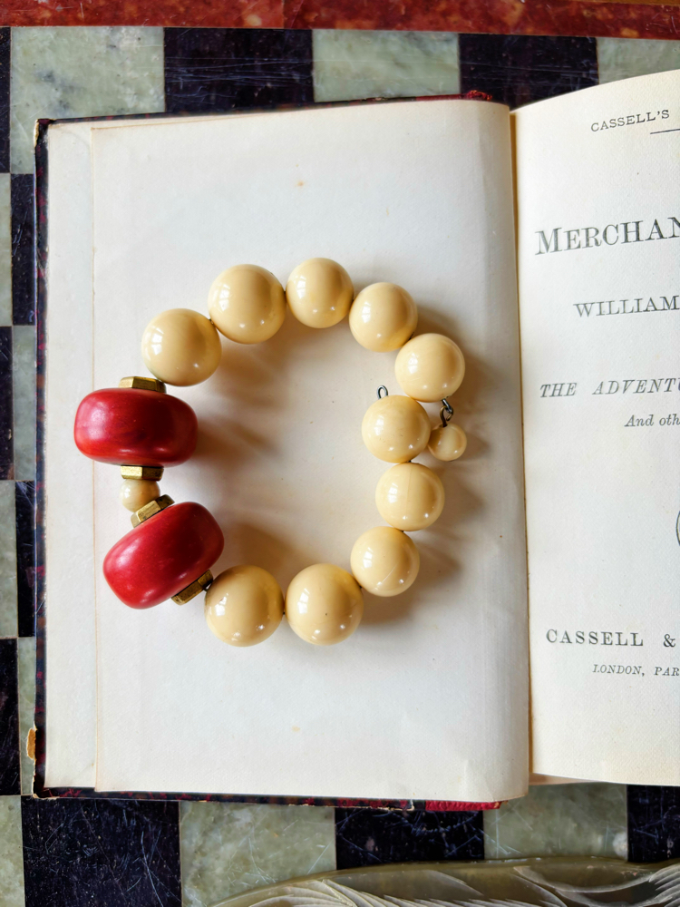 70’s Coral Beaded Bracelet