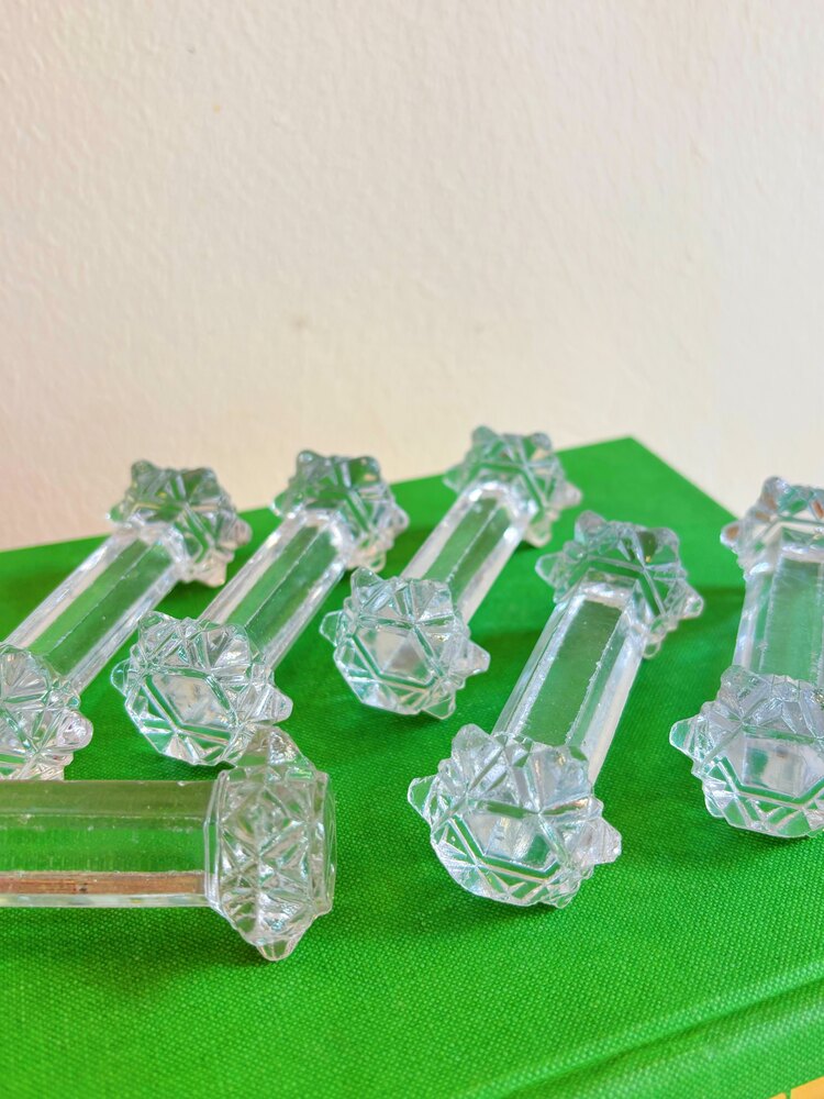 60’s Crystal Fork + Knife Rests 