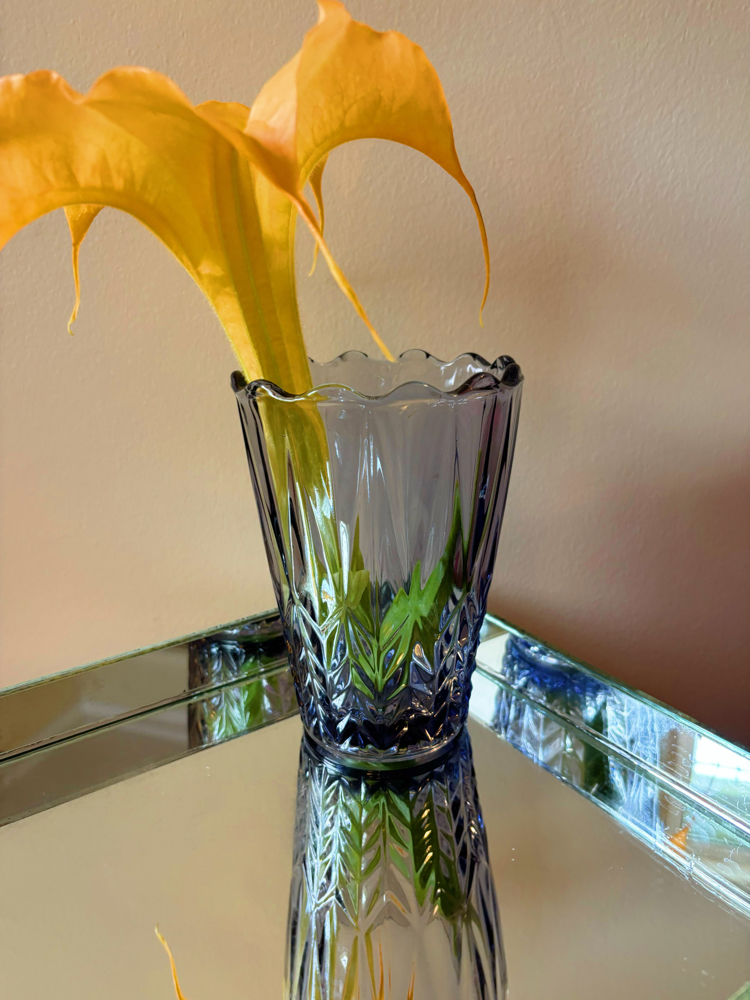 80’s French Purple Glass Vase