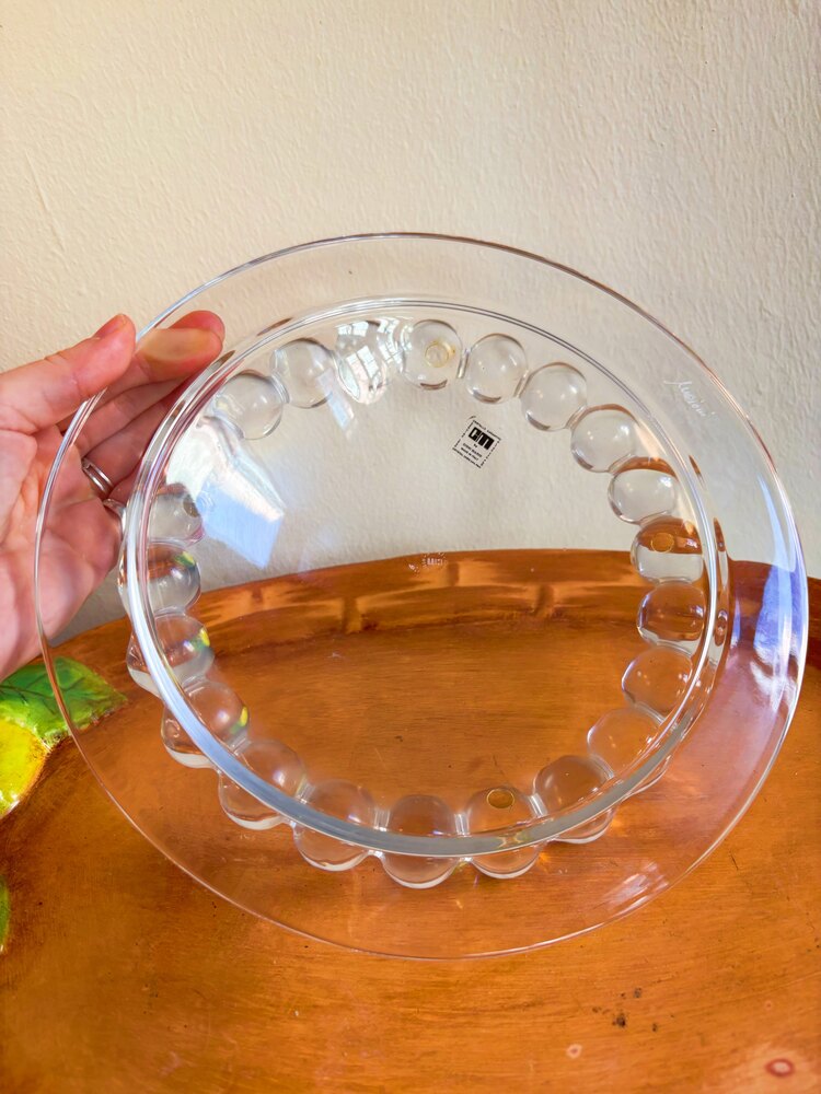 Italian Genuine Lead Crystal Bubble Bowl 