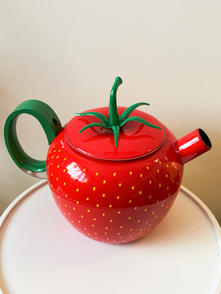 80’s Strawberry Enamel Kettle