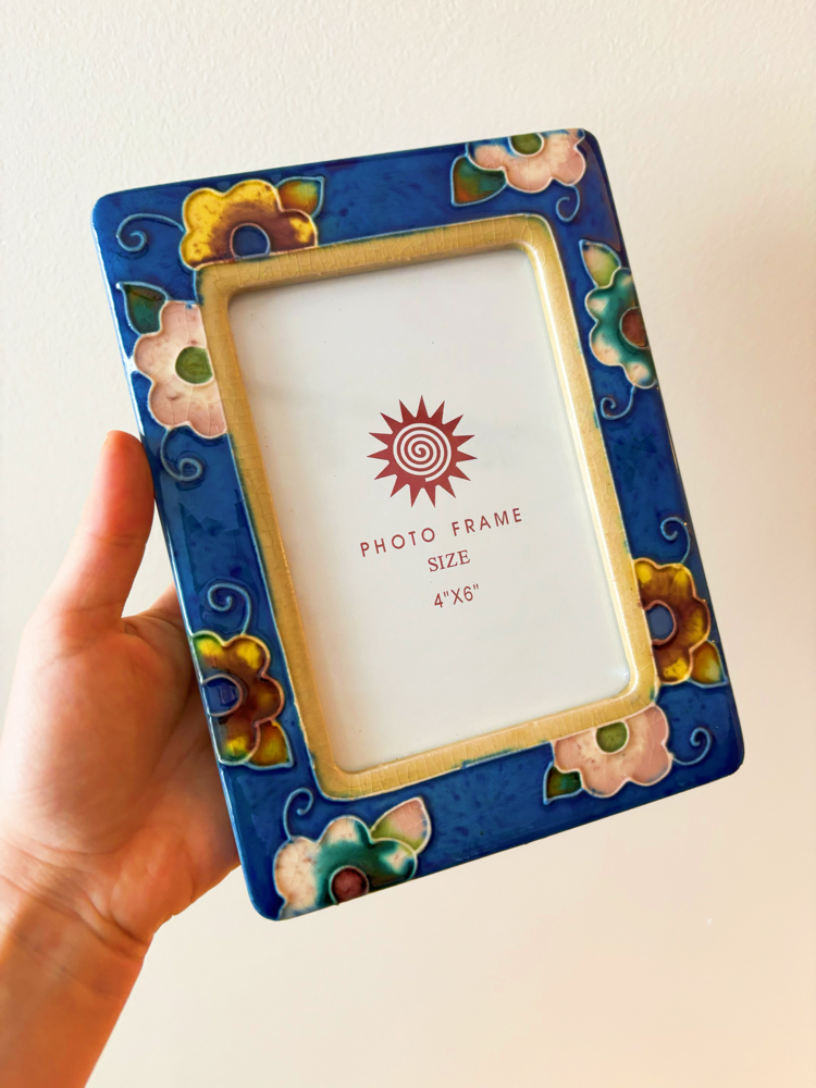 Floral Ceramic Photo Frame 