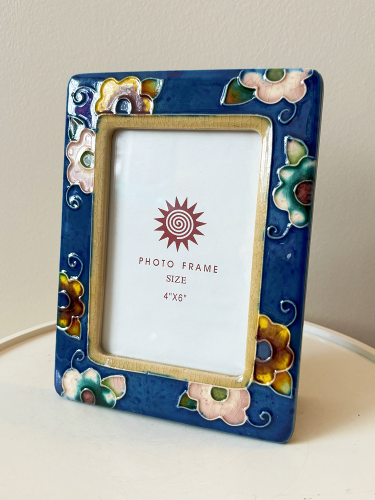 Floral Ceramic Photo Frame 